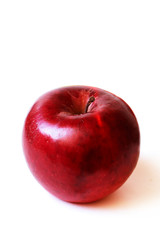 Juicy apple on white background