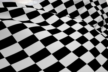 Obraz premium Composite image of checkered flag
