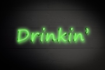 Composite image of drinkin sign