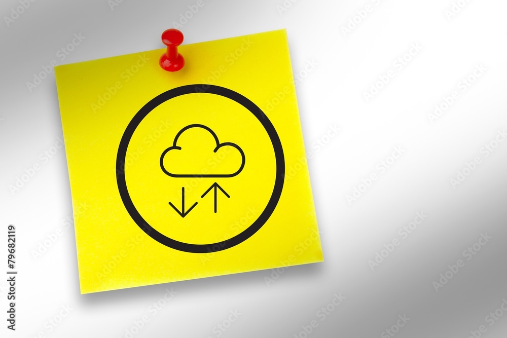 Aufkleber Composite image of cloud computing graphic