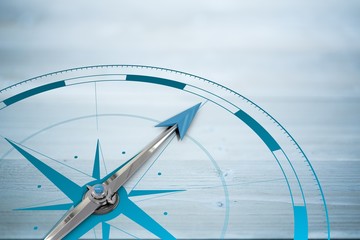 Composite image of compass - obrazy, fototapety, plakaty