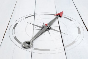 Composite image of compass