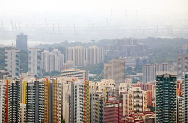 Fototapeta na wymiar Singapore cityscape frome above