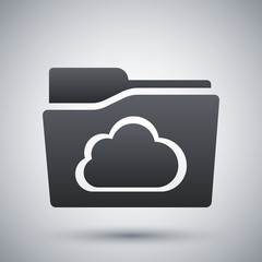 Vector cloud folder icon