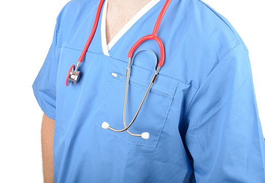 Doctor in scrubs