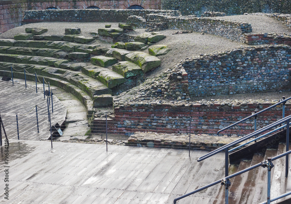 Wall mural roman theatre turin