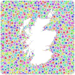 Map of Scotland - UK - into a square icon