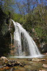 The famous waterfall 'Jur-Jur' in Crimea
