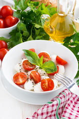 salad with mozzarella, basil and cherry tomatoes