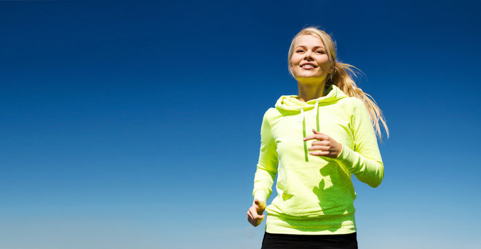 woman jogging outdoors