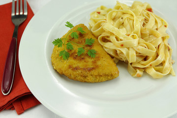 cordon bleu et tagliatelles