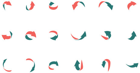 Red and Green arrow set