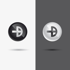 Obraz premium Stylized crossbow logo