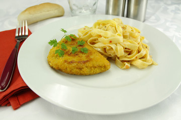 cordon bleu et tagliatelles