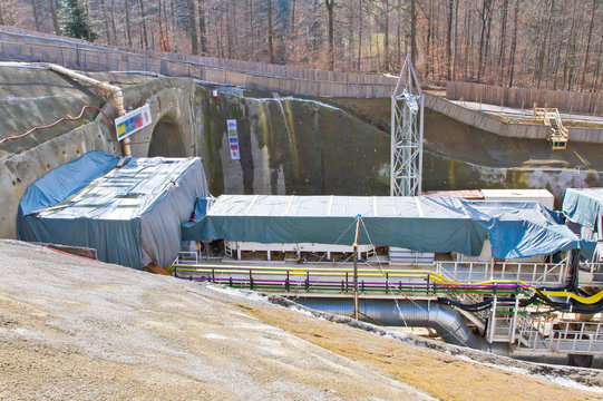 Tunnelbau am Aichelberg - Bahntrasse Suttgart 21