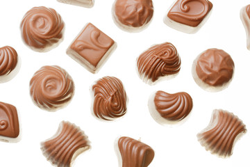 Chocolate sweets close up