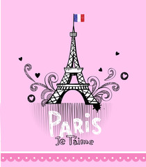 Obraz na płótnie Canvas Paris post card