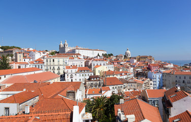 Fototapeta na wymiar View of old part of Lisbon, Portugal