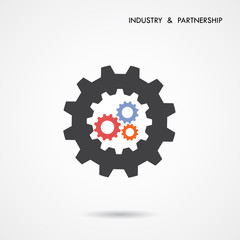 Creative gear abstract vector design banner template.