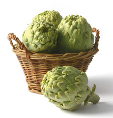 Obraz premium Artichokes in a basket
