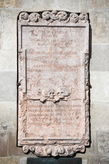 Gravestone outside of the Cathedral of Wiener Neustadt