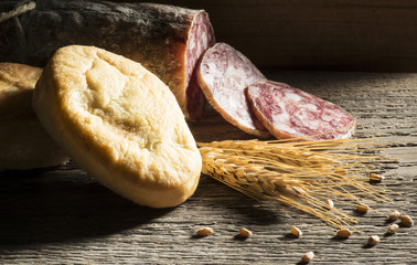 savory cakes on the wooden table