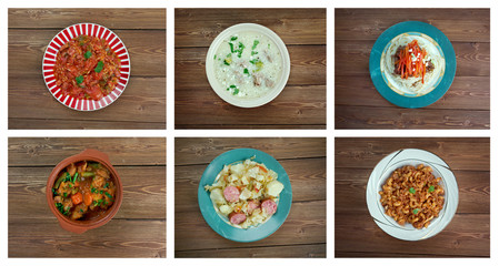 Food set American cuisine