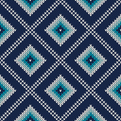 Seamless Knitting Pattern. Knitted Sweater Design