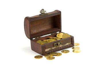 Ukrainian chest with money treasure