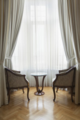 luxury apartment with classic furniture