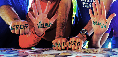 Stop Violence Against Women - obrazy, fototapety, plakaty