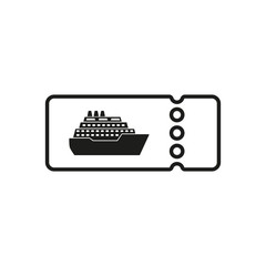 The cruise ship tickets icon. Travel symbol.