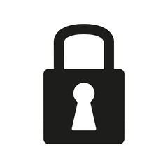 The lock icon. Lock symbol. Flat