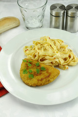 cordon bleu et tagliatelles
