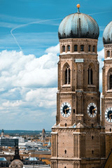 Frauenkirche tower in Munich, Germany - obrazy, fototapety, plakaty