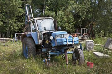 Old abandoned tractor