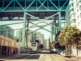 Crédence de cuisine en verre imprimé San Francisco Brücke in San Francisco
