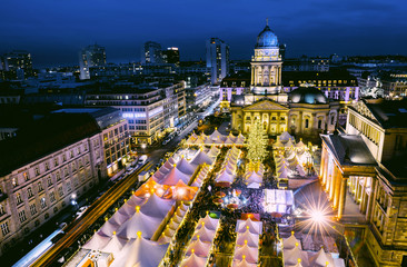 Christmas Market in Berlin from above © tilialucida