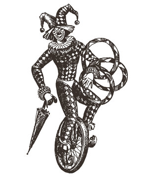 recommend clip art: circus vector logo design template. clown or harlequin icon.