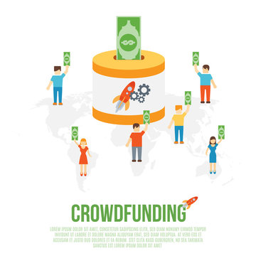 Crowdfunding Business Concept