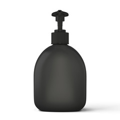 Black bottle template for soap