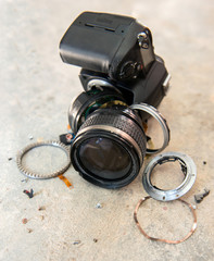camera lens broken
