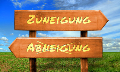 Strassenschild 33 - Zuneigung