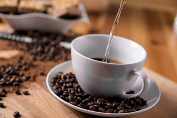Home life, coffee break, ambient colorful theme