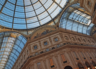 Obraz premium Galleria Vittorio Emanuele II in Milan, Italy.