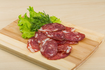 Sliced salami