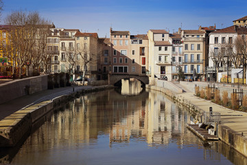 Naklejka na ściany i meble ponts des marchands (Narbonne, France)