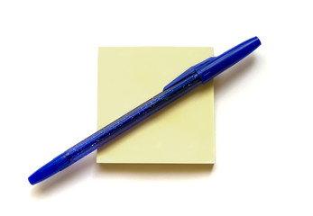 Isolated pen and note stick