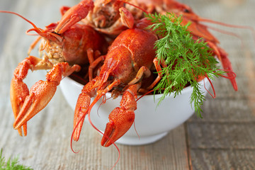 Boiled crayfish