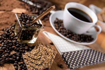 Beautiful home concept with natural coffee